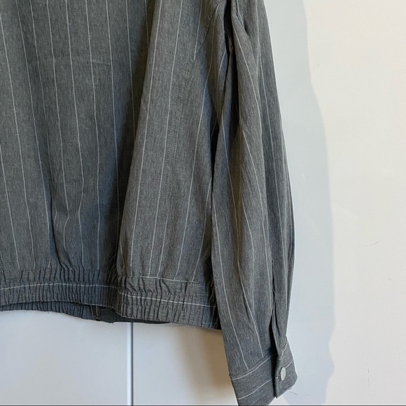 ✨NWT Portrait Collar Long Sleeve Covered Snap Zipper Front Jacket M - Picture 7 of 8